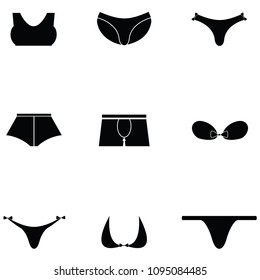 underwear icon set
