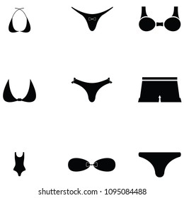 underwear icon set