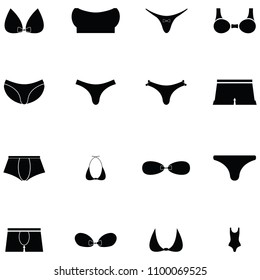underwear icon set