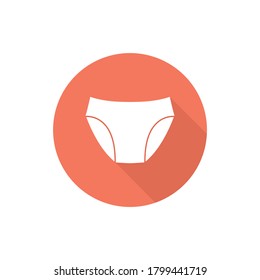  underwear icon. shorts vector icon. clothes clothing icon dress  with long shadow 