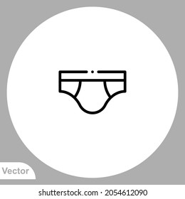 Underwear icon sign vector,Symbol, logo illustration for web and mobile