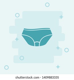Underwear Icon. Simple icon, blue colored icon illustration. - Vector