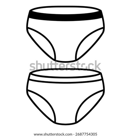 underwear icon, simple flat style, vector illustration, symbol, design logo template pictogram, for ui or ux isolated on white for mobile app, editable