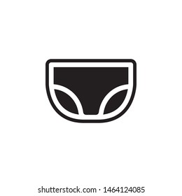 underwear icon. Simple glyph, flat vector of Laundry icons for UI and UX, website or mobile application