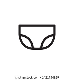 underwear icon. Simple thin line, outline vector of Laundry icons for UI and UX, website or mobile application