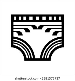 Underwear Icon, Under Garment, Underpant Icon Vector Art Illustration