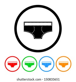 Underwear Icon in Vector Format with Color Variations