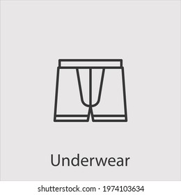 underwear icon vector icon.Editable stroke.linear style sign for use web design and mobile apps,logo.Symbol illustration.Pixel vector graphics - Vector