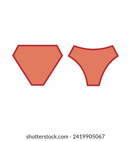 ropa interior icono ilustración vectorial diseño gráfico estilo plano eps 10