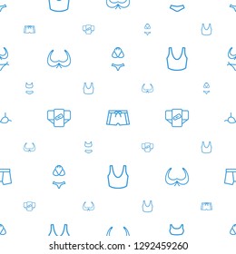 underwear icons pattern seamless white background. Included editable outline swimsuit, man swim wear, swim suit, bra, diaper, sport bra icons. underwear icons for web and mobile.