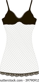 Underwear with lace and mesh