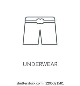 Underwear linear icon. Underwear concept stroke symbol design. Thin graphic elements vector illustration, outline pattern on a white background, eps 10.