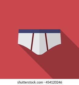 Underwear for man flat icon illustration isolated vector sign symbol