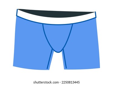 underwear for men, isolated pants for males. Icon of shorts for sleeping or swimming. Apparel and modern outfits elements. Piece of clothing, fashion and design collection. Vector in flat style