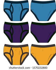 underwear for men vector template pattern