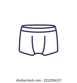 Underwear, Mens Boxer Briefs Line Icon