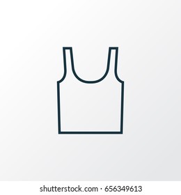 Underwear Outline Symbol. Premium Quality Isolated Singlet Element In Trendy Style.