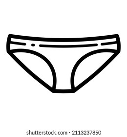 Underwear Panties Flat Icon Isolated On White Background