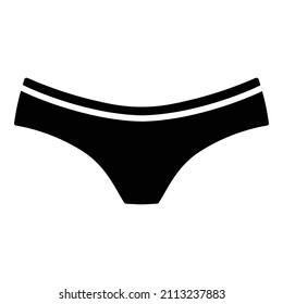 Underwear Panties Flat Icon Isolated On White Background