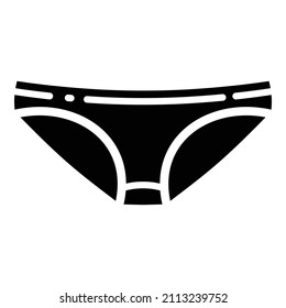 Underwear Panties Flat Icon Isolated On White Background