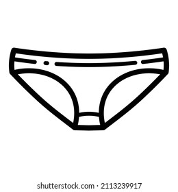 Underwear Panties Flat Icon Isolated On White Background