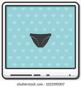 Underwear pants flat vector icon.