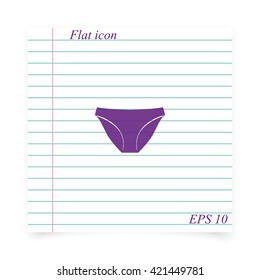 Underwear pants icon.