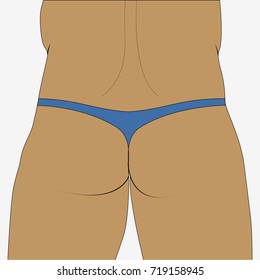 Underwear pants male. Flat vector stock illustration