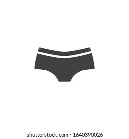 Underwear pants vector icon. filled flat sign for mobile concept and web design. Underpants glyph icon. Symbol, logo illustration. Vector graphics