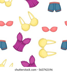 Underwear pattern. Cartoon illustration of underwear vector pattern for web