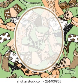 underwear sale, seamless pattern, vector illustration