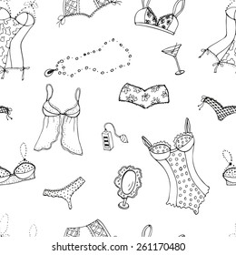 underwear,  seamless pattern, vector illustration