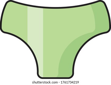underwear vector flat color icon 