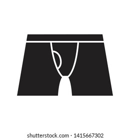 Underwear vector icon black silhouette vector illustration isolated on white