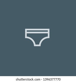 Underwear vector icon. Underwear concept stroke symbol design. Thin graphic elements vector illustration, outline pattern for your web site design, logo, UI. EPS 10.