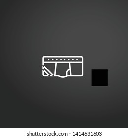 Underwear vector icon. Underwear concept stroke symbol design. Thin graphic elements vector illustration, outline pattern for your web site design, logo, UI. EPS 10.