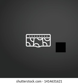 Underwear vector icon. Underwear concept stroke symbol design. Thin graphic elements vector illustration, outline pattern for your web site design, logo, UI. EPS 10.