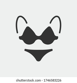 Underwear vector icon illustration sing