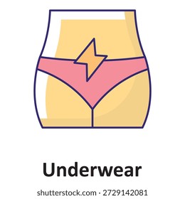 Icono del Vector de la ropa interior que puede modificar o editar fácilmente

