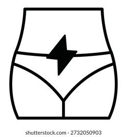 Icono de Vector de ropa interior que puede modificarse o editarse fácilmente

