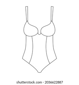 Underwear vector icon.Outline vector icon isolated on white background underwear.