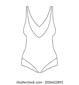 Underwear vector icon.Outline vector icon isolated on white background underwear.