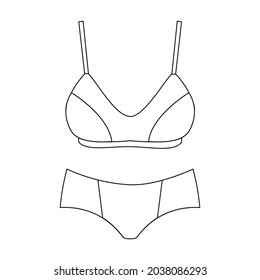 Underwear vector icon.Outline vector icon isolated on white background underwear.