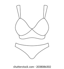 Underwear vector icon.Outline vector icon isolated on white background underwear.