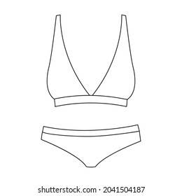 Underwear vector icon.Outline vector icon isolated on white background underwear.