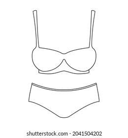 Underwear vector icon.Outline vector icon isolated on white background underwear.