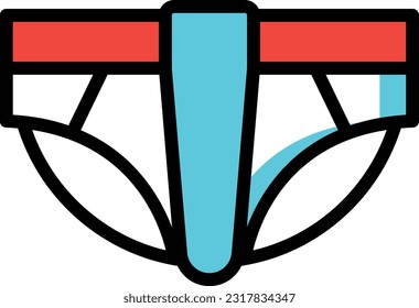 underwear Vector illustration on a transparent background. Premium quality symmbols. Line Color vector icons for concept and graphic design.