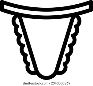 ilustración del vector de ropa interior en un fondo transparente.Símbolos de calidad superior.Icono del vector de trazo para el diseño de concepto y gráfico. 

