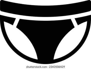 ilustración del vector de ropa interior en un fondo transparente.Símbolos de calidad superior.Icono del vector glifos para el concepto y el diseño gráfico. 

