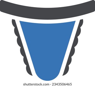 ilustración del vector de ropa interior en un fondo transparente.Símbolos de calidad superior.Icono del vector glifos para el concepto y el diseño gráfico. 

